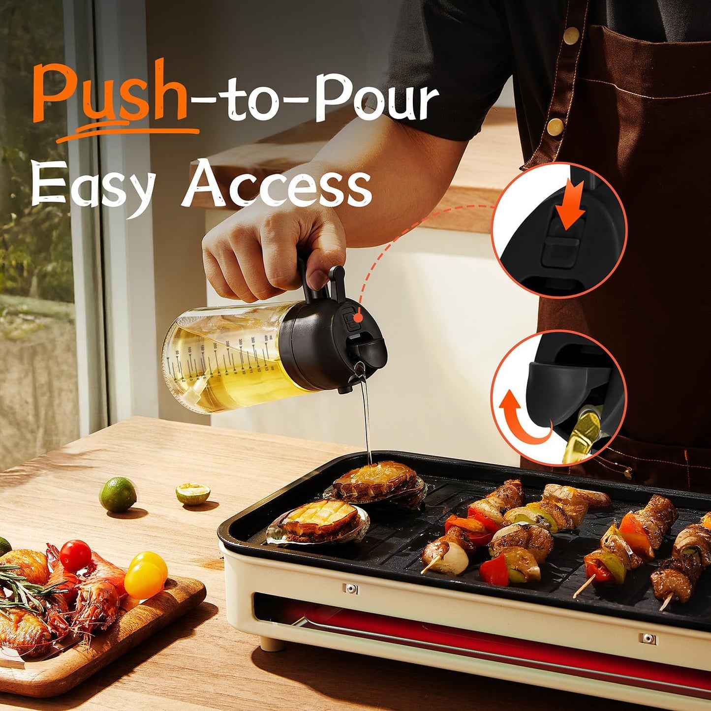 OliveMist Glass Oil Sprayer Kitchen